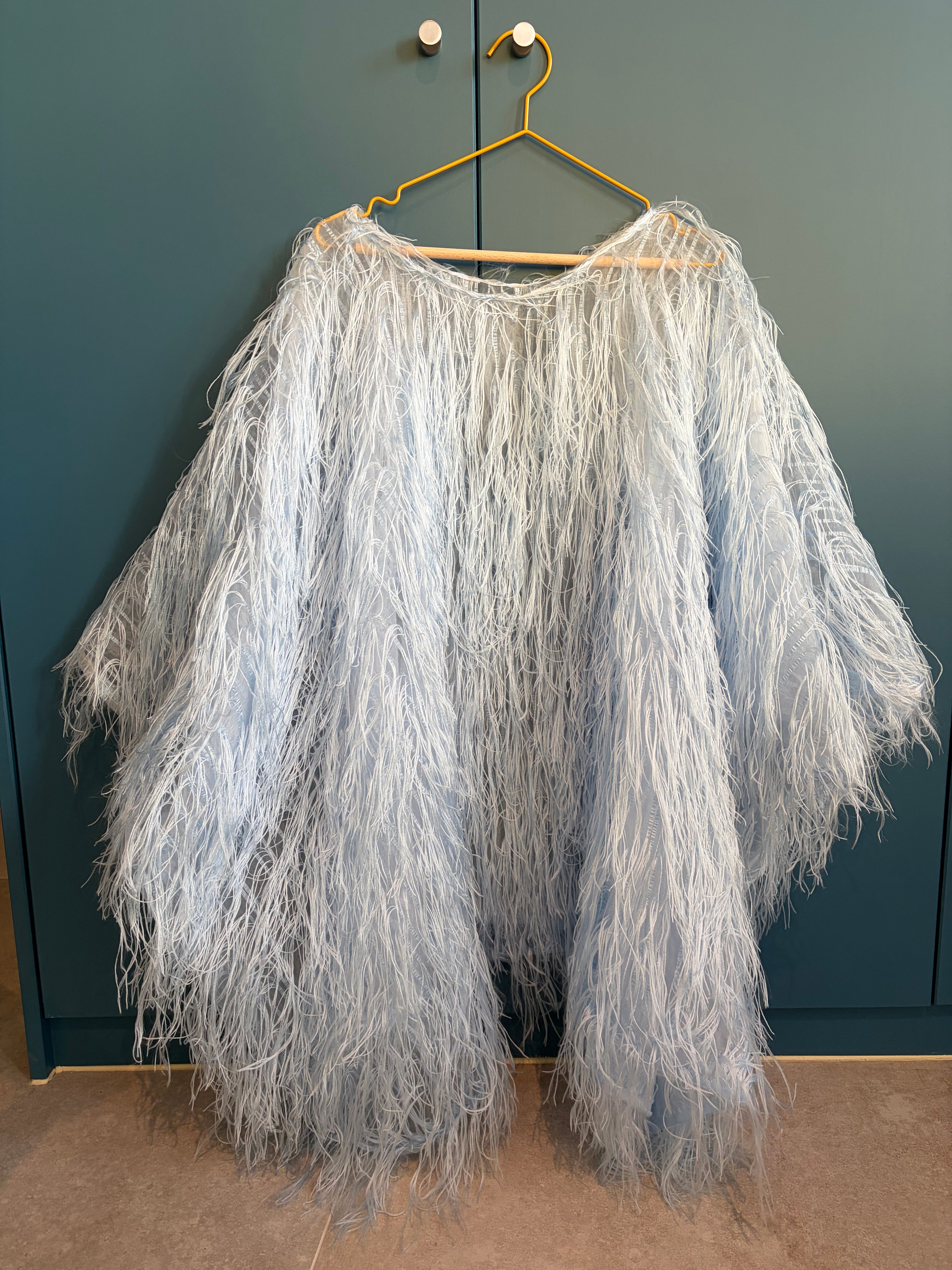 Fluffy baby blue top