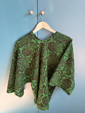 Green/Black jacquard top