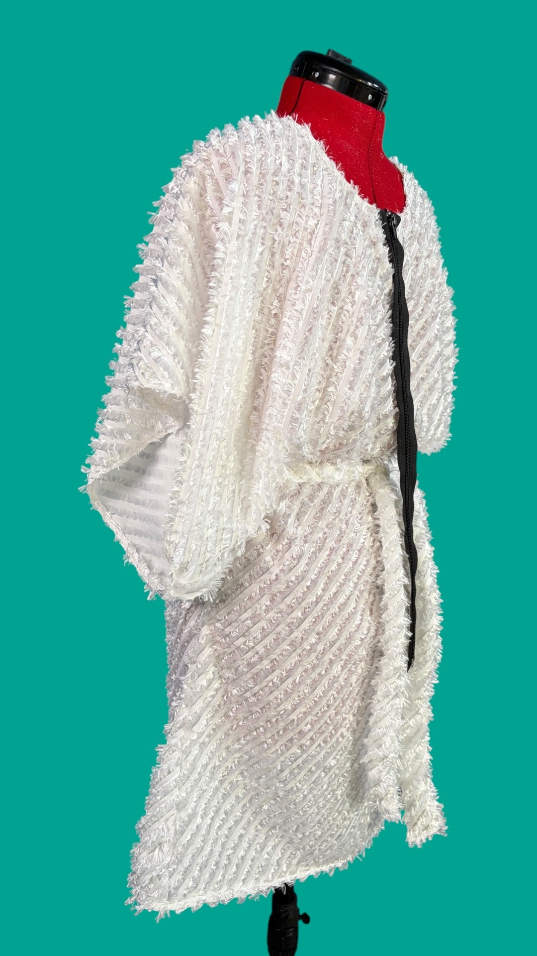 Dress in beautiful fluffy fabric