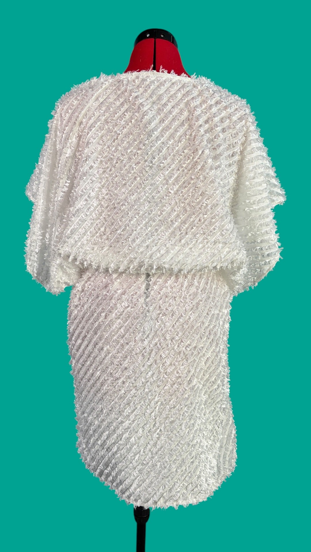 Dress in beautiful fluffy fabric