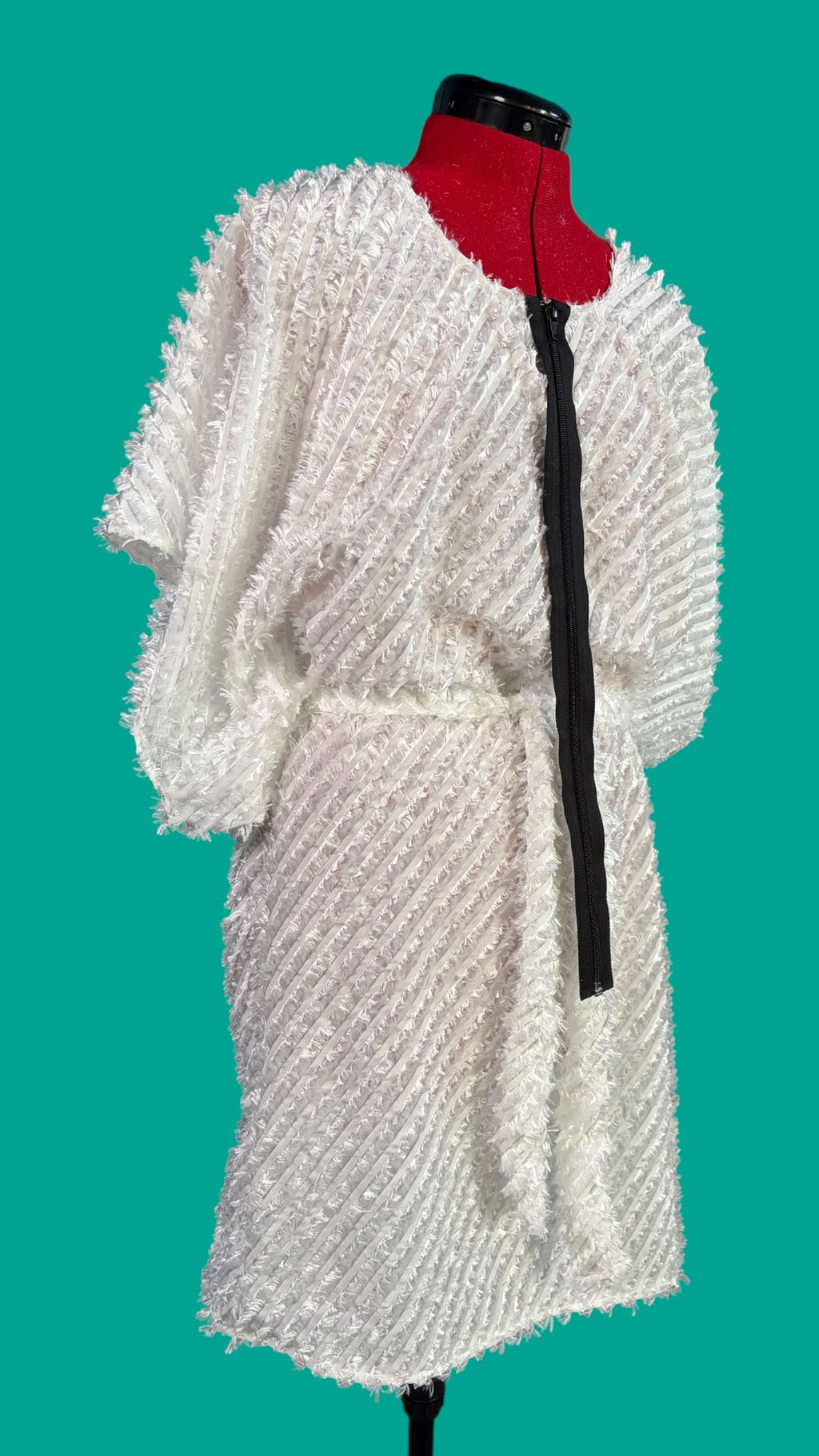 Dress in beautiful fluffy fabric