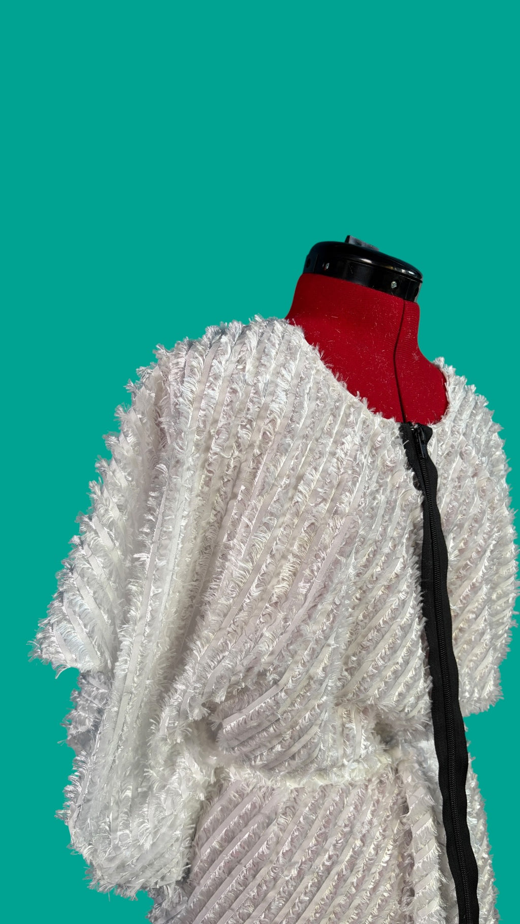 Dress in beautiful fluffy fabric